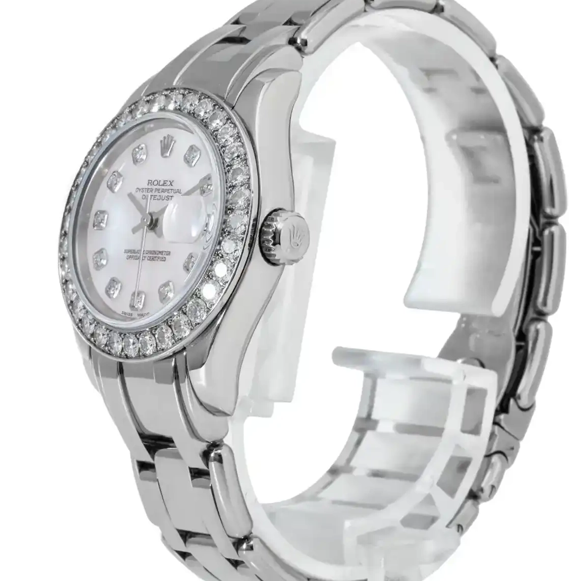 Prestigious Jewelrys 80299 Datejust Rolex White Gold 0604